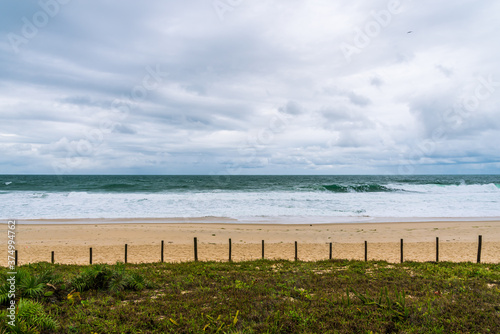 Beach scene in a cloudy day in Brazil