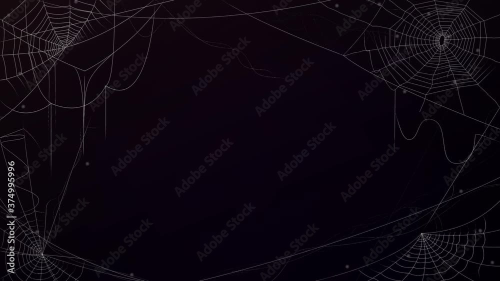 Scary Halloween with spider web. spooky spider web for horror concept