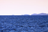 Fata morgana mirage at Kornati islands, far from the Dalmatian coast of Croatia