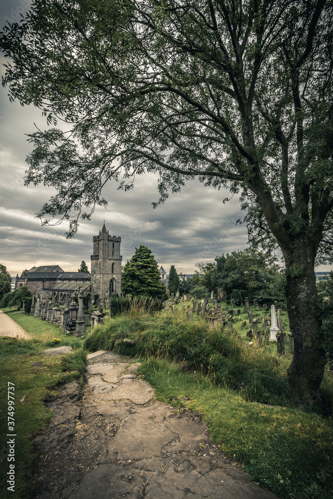 Creepy Cemetery in a mystical light Creepy Cemetery in a mystical light