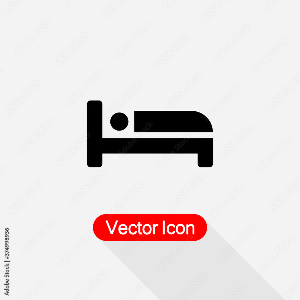 Bed Icon, Hotel Symbol, Hostel Symbol Vector Illustration Eps10 Bed Icon, Hotel Symbol, Hostel Symbol Vector Illustration Eps10