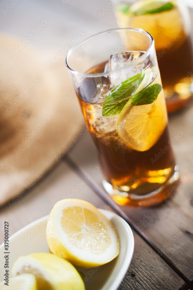 Ice tea on a summer day.