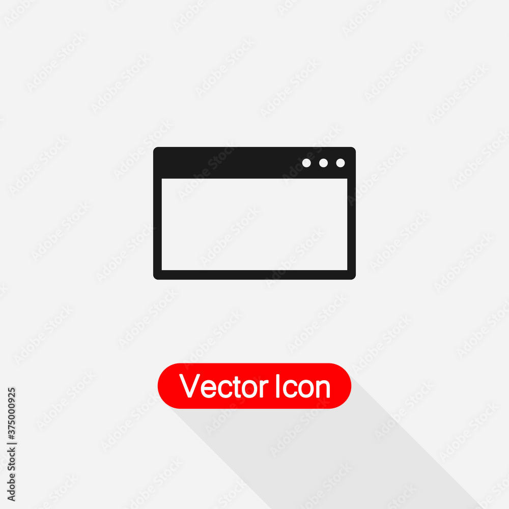 Browser Icon Vector Illustration Eps10 Browser Icon Vector Illustration Eps10