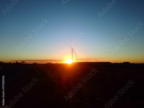 sunset in the wind