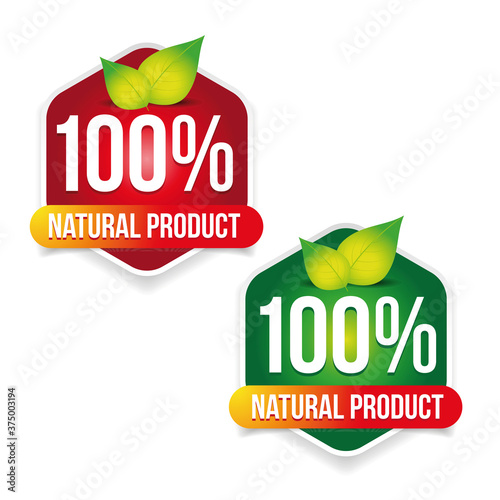 Hundred percent Natural product badge