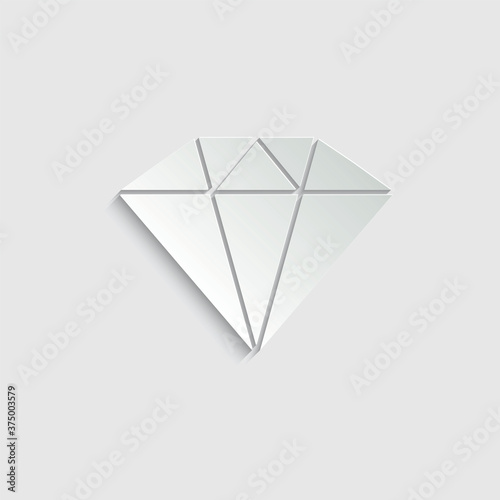 paper Diamond icons. briliant icon vector © veronchick84