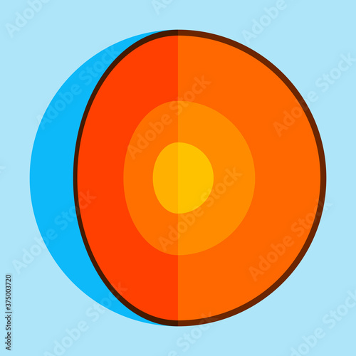 Earth's inner structure illustration