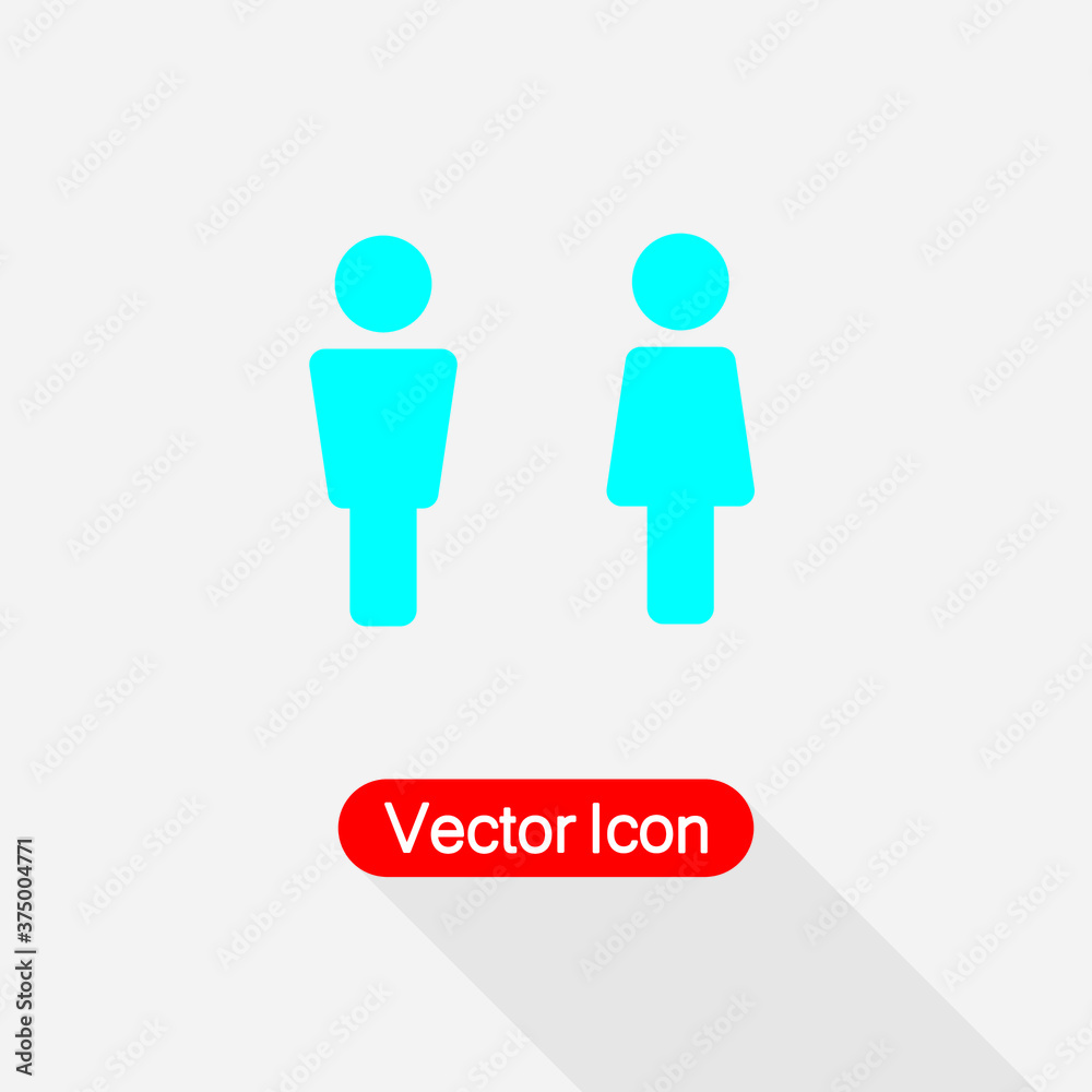 WC Icon, Man and Woman Icon, Toilet Icon Vector Illustration Eps10 WC Icon, Man and Woman Icon, Toilet Icon Vector Illustration Eps10