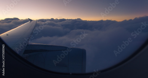 sunrise view from plane