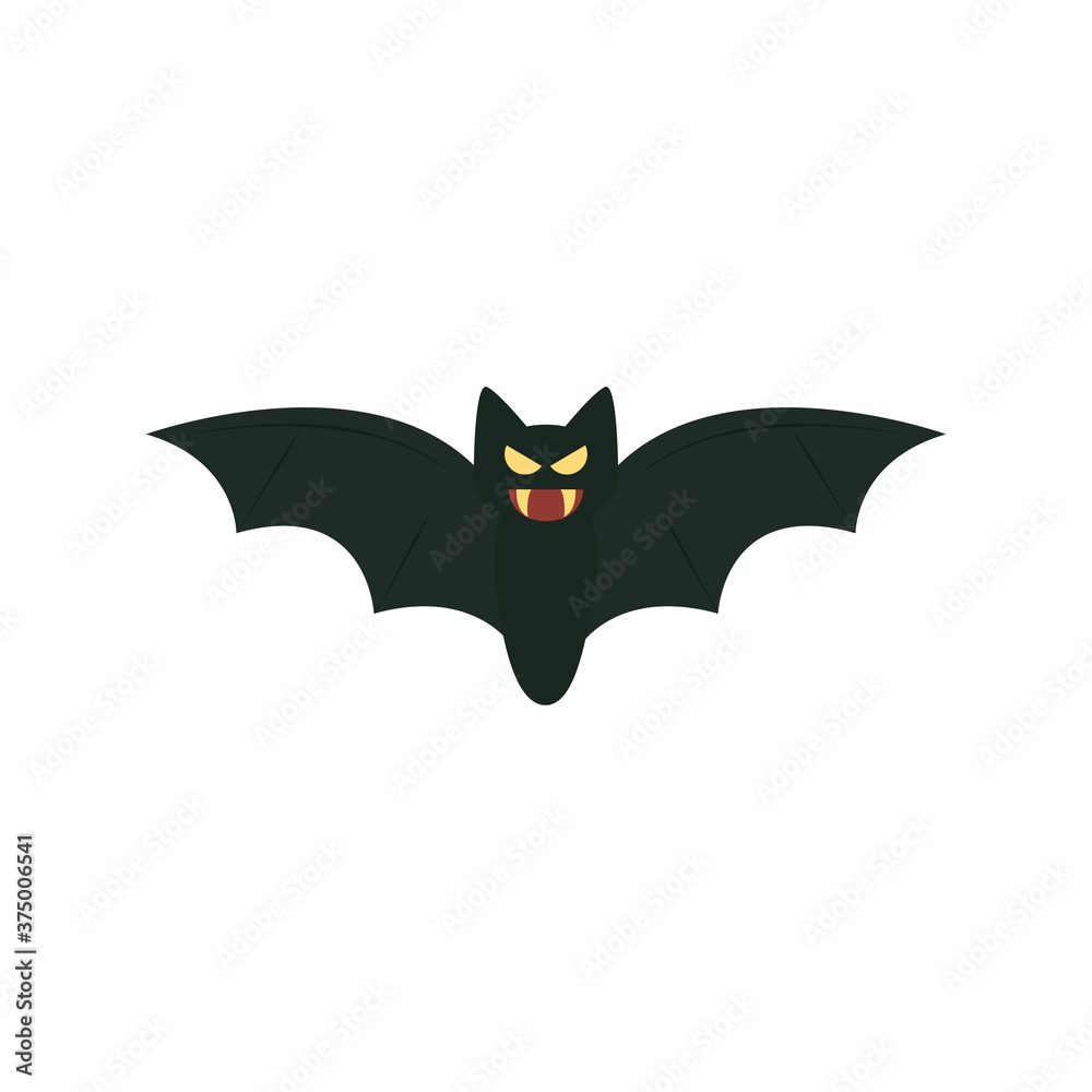 happy halloween, scary black bat trick or treat celebration flat icon style happy halloween, scary black bat trick or treat celebration flat icon style