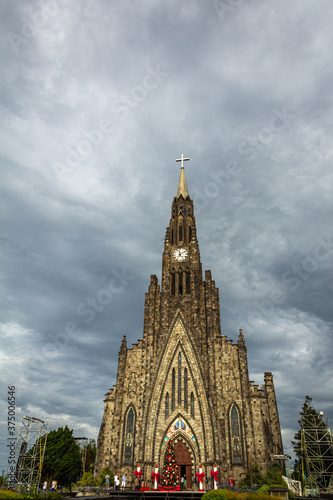 Stone cathedral, a Gothic church located in the city of Canela, in the mountainous region of Rio Grande do Sul in Brazil.