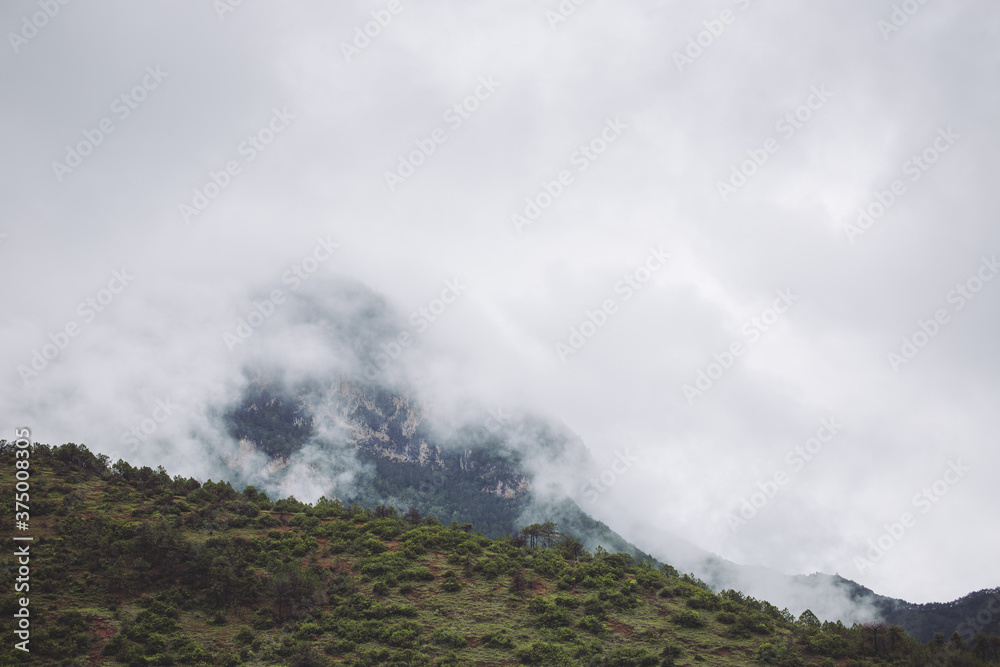 The mountain beside Lugu lake in Yunnan Province,China The mountain beside Lugu lake in Yunnan Province,China