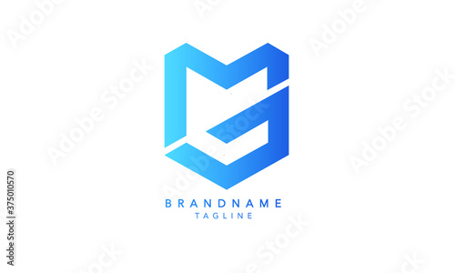 Alphabet letters Initials Monogram logo MG, GM, M and G