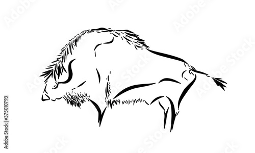 mammoth silhouette illustration.