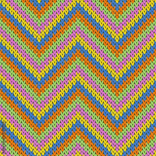 Chunky zigzag chevron stripes knit texture 