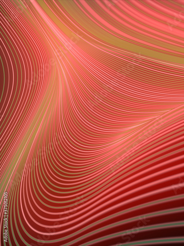 Canvastavla Wave band colored lines in line art style