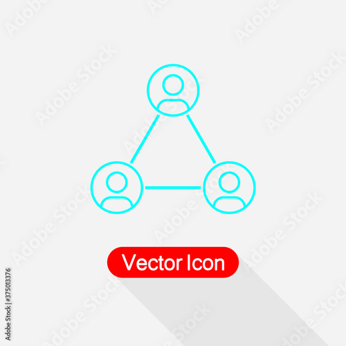 Connection Icon, Coworker Icon, Employee Icon Vector Illustration Eps10