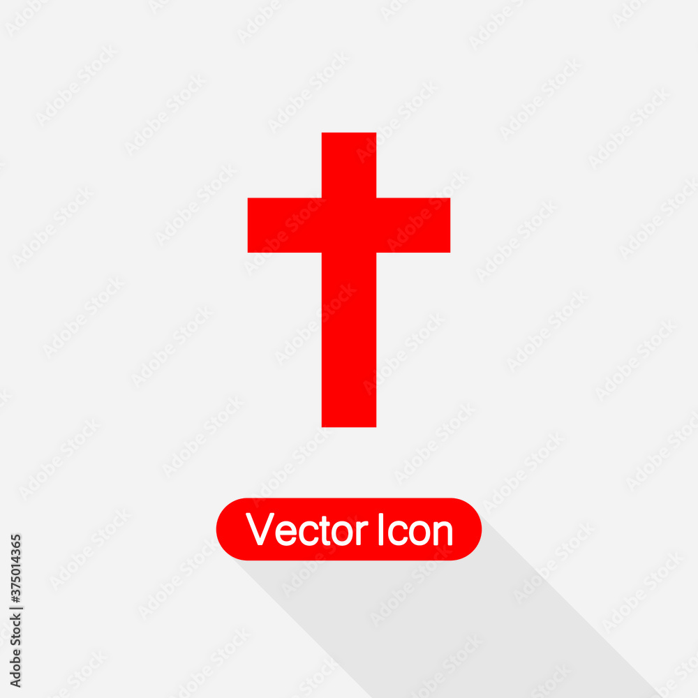 Obraz premium Cross Icon Cross Christian Icon Vector Illustration Eps10