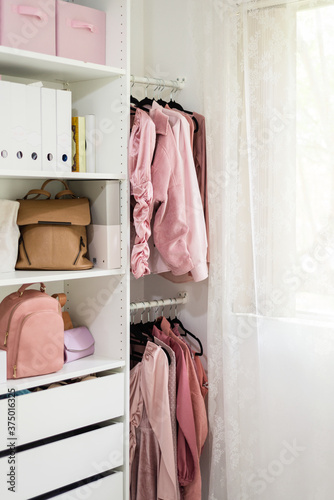 woman's walk in closet