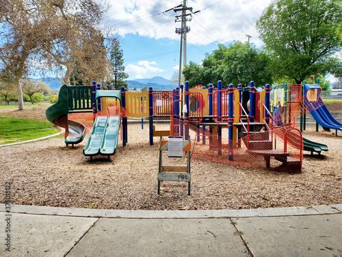 Suburban playground shut down due to pandemic