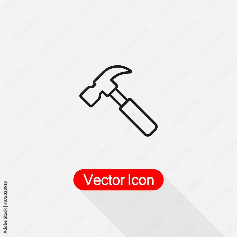 Hammer Icon, Carpenter Hammer Icon Vector Illustration Eps10 Hammer Icon, Carpenter Hammer Icon Vector Illustration Eps10