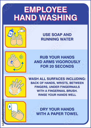set of wash your hand mandatory sign for employee or warning sign corona virus poster or 2019-ncov viruses  or wash your hand sign concept. eps 10 vector, easy to modify