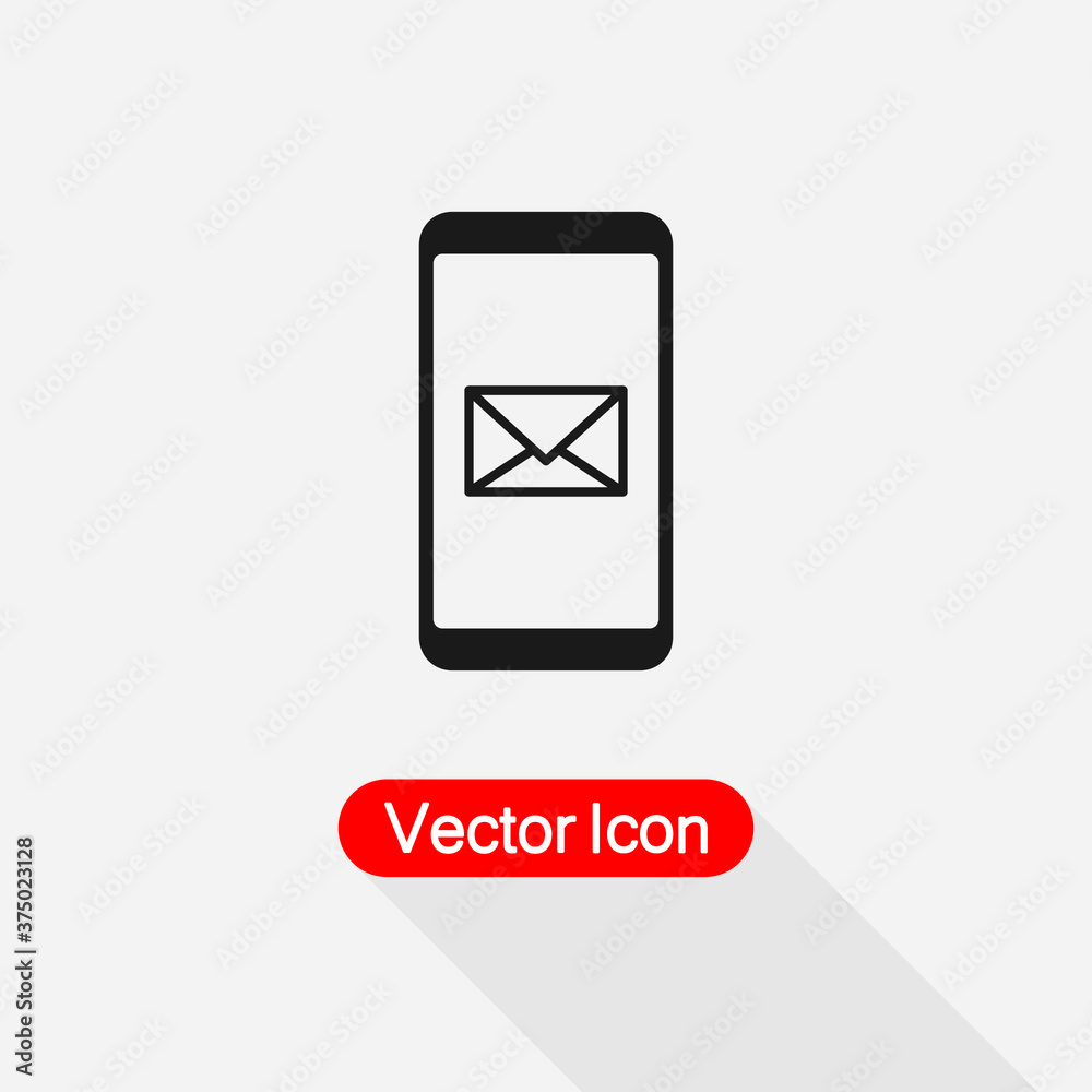 Mobile Email Icon Vector Illustration Eps10 Mobile Email Icon Vector Illustration Eps10