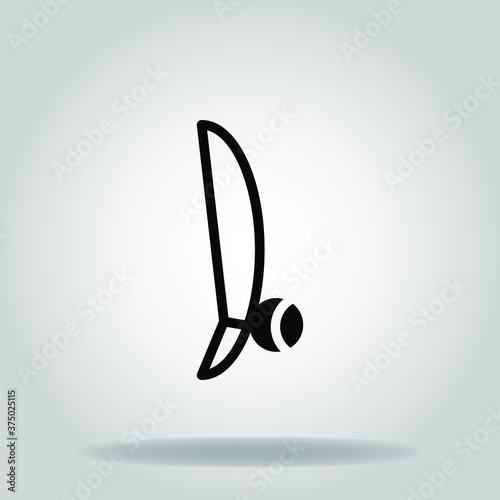berimbau icon or logo in  glyph
