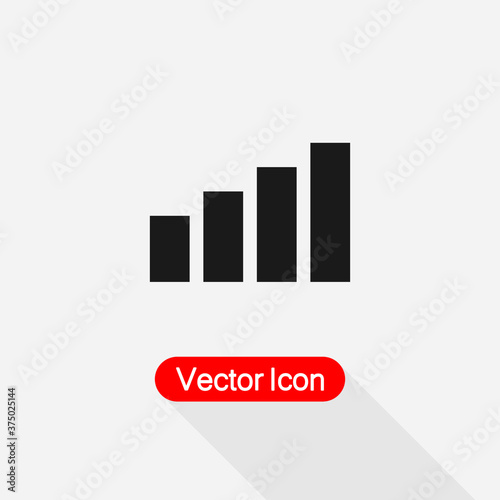 Phone Signal Bars Icon, Volume Adjustment Icon Vector Illustration Eps10