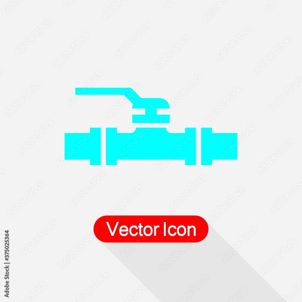 Fototapeta premium Pipe Icon Pipe Ring Icon,Valve Icon Vector Illustration Eps10