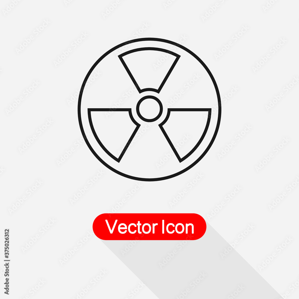 Radioactive Icon, Warning Radioactive Zone Icon Vector Illustration Eps10 Radioactive Icon, Warning Radioactive Zone Icon Vector Illustration Eps10