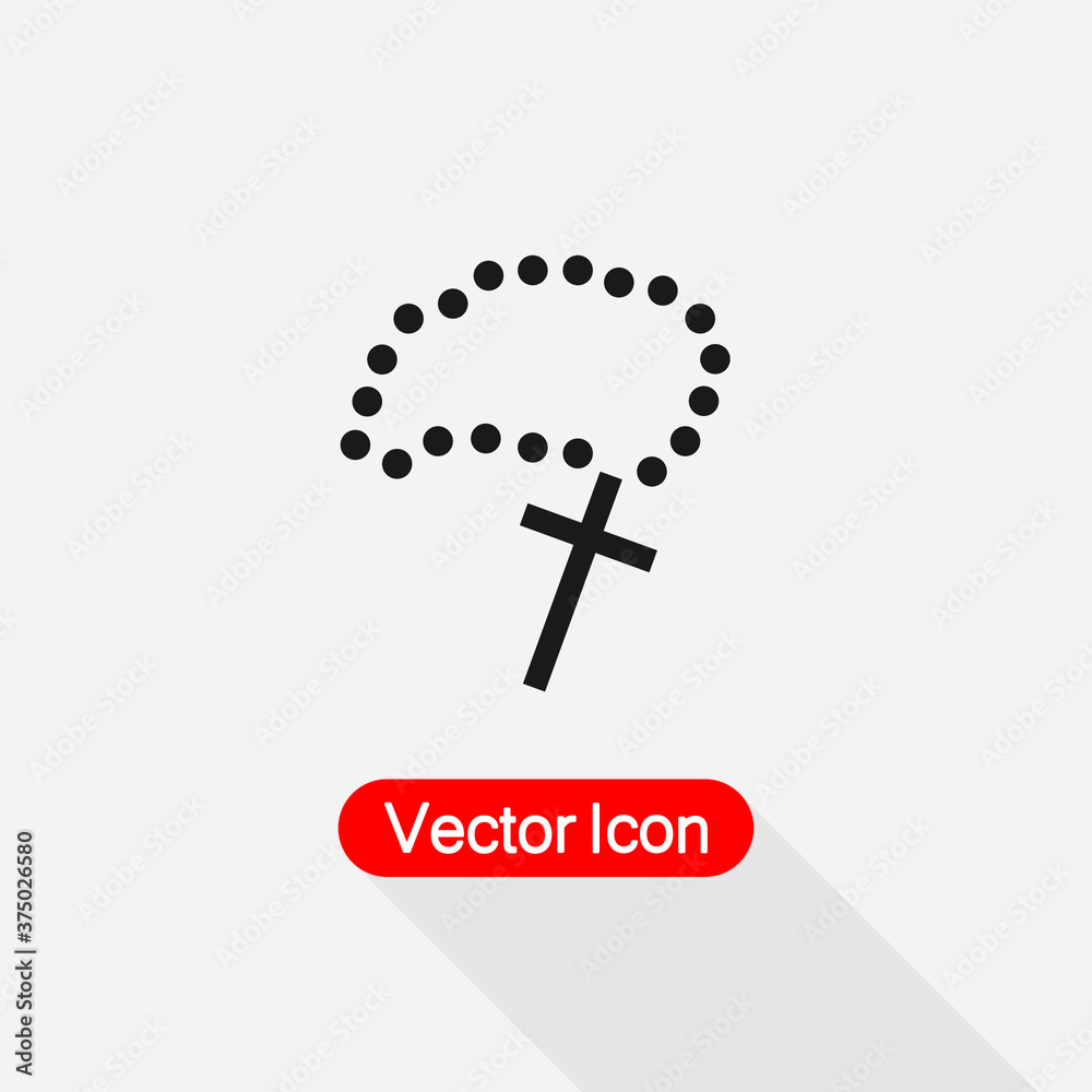 Religious Icon, Cross Icon, Holy Rosary Beads Icon Vector Illustration Eps10 Religious Icon, Cross Icon, Holy Rosary Beads Icon Vector Illustration Eps10