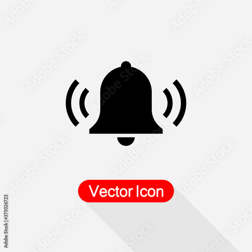 Ringing Bell Icon, Notification Icon Vector Illustration Eps10