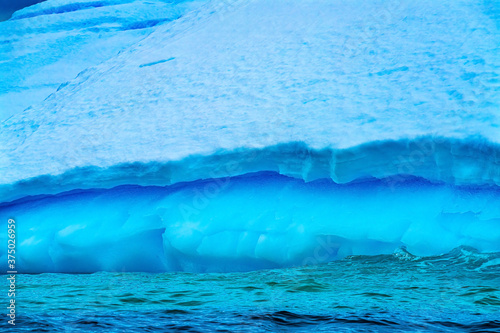 Blue Green Iceberg Closeup Antarctica