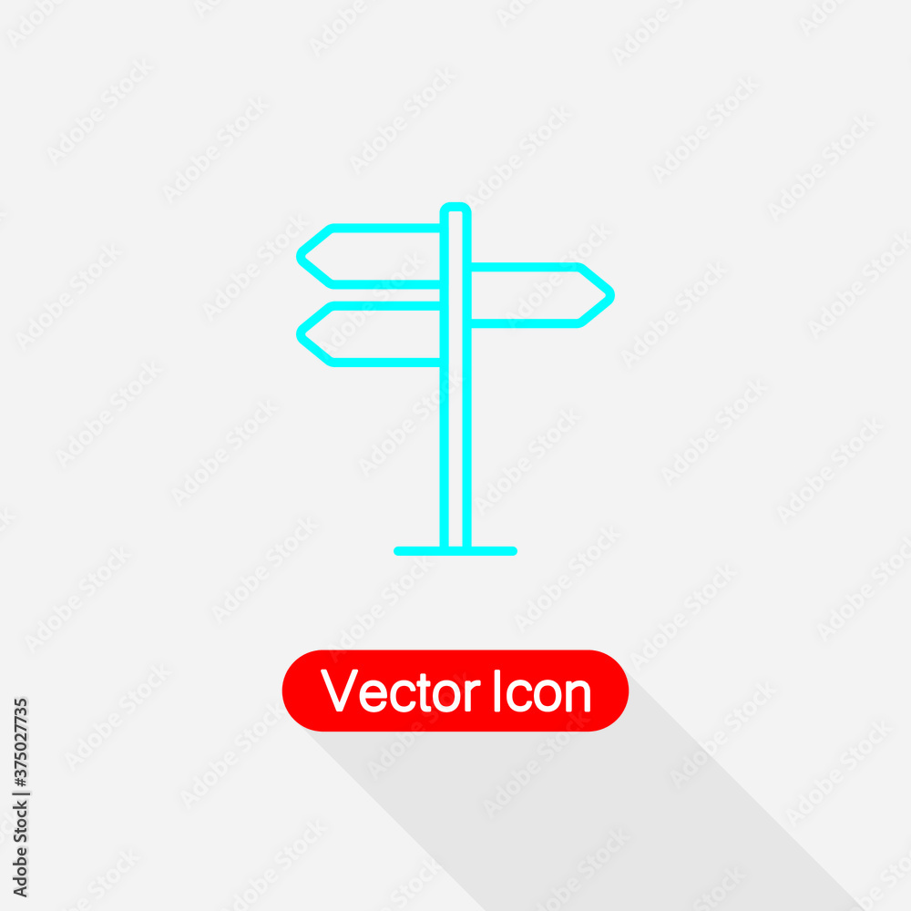 Obraz premium Signpost Pointer Icon Vector Illustration Eps10