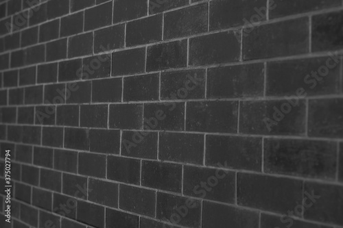 Black brick wall for background
