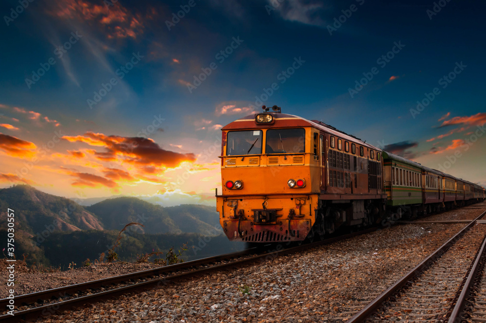 Obraz premium train on the road