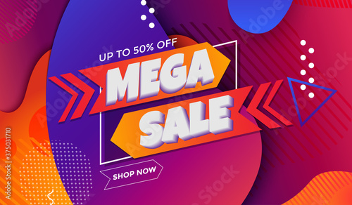 Illustration vector graphic of Abstract colorful sale background design. 