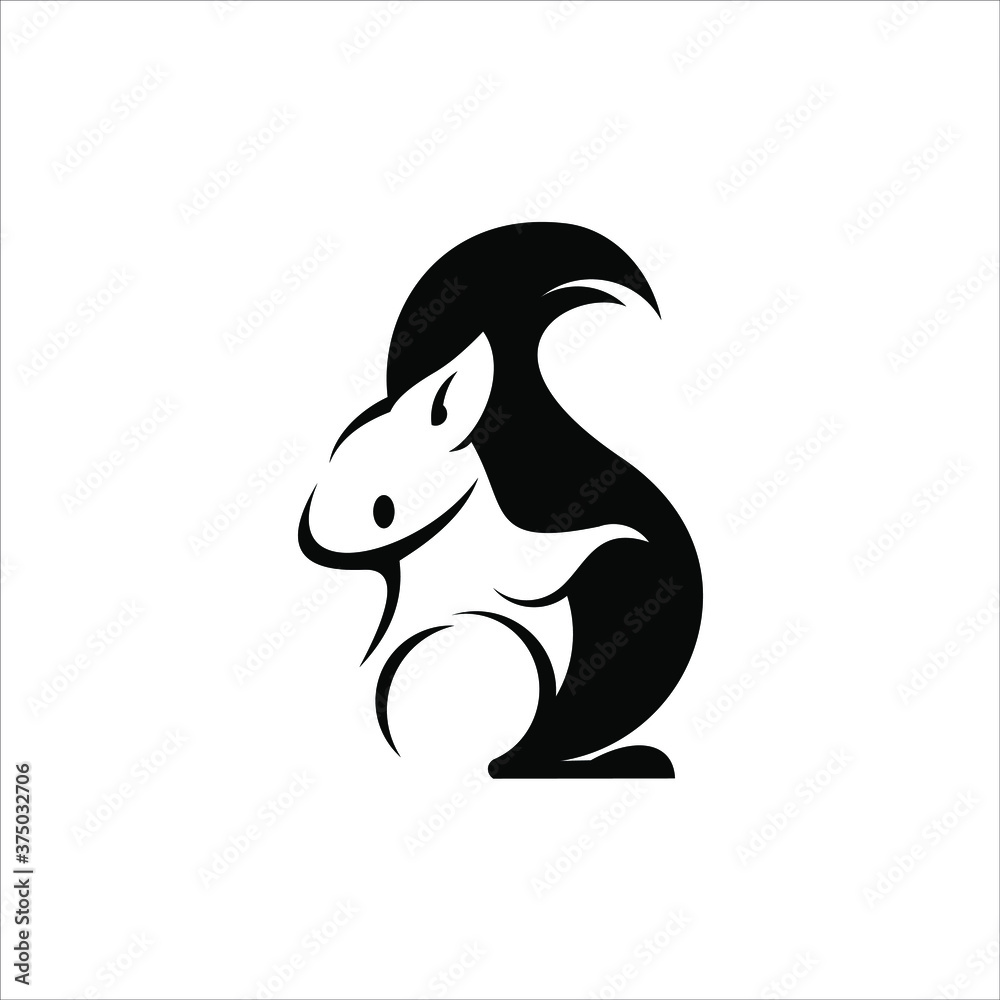 Obraz premium Squirrel Logo Animal Vector Design Template