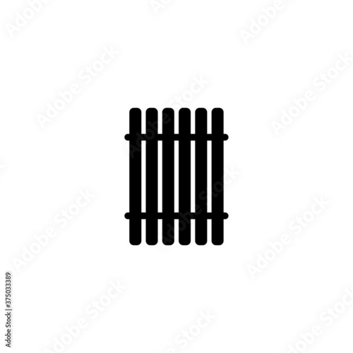Bamboo raft icon vector on white
