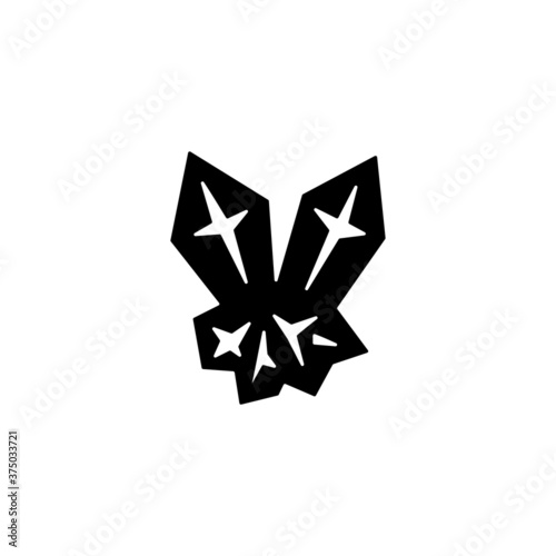 Crystal icon vector on white