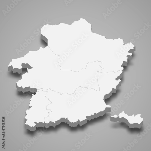 3d map of Limburg is a province of Belgium