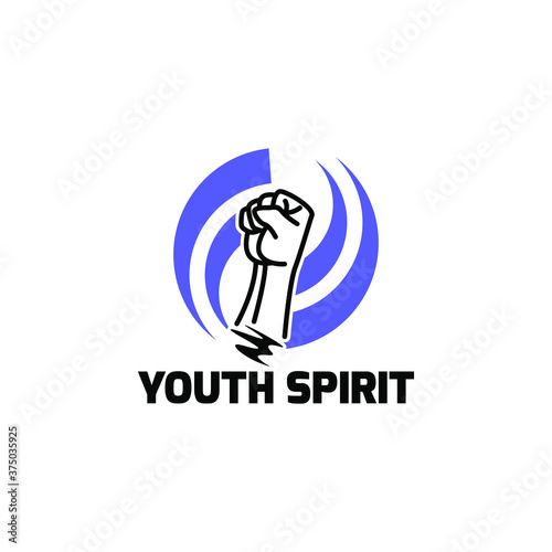 Youth spirit logo concept vector