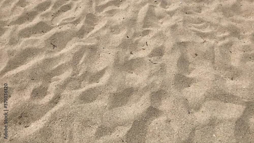 Closeup of white sandy beach with moving forwards in 4k Closeup of white sandy beach with moving forwards in 4k