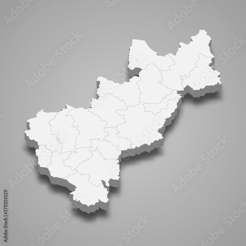 3d map of Queretaro is a state of Mexico,