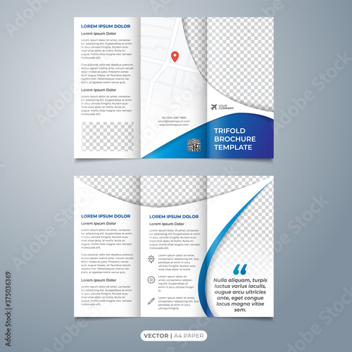 trifold brochure template in a4 paper size