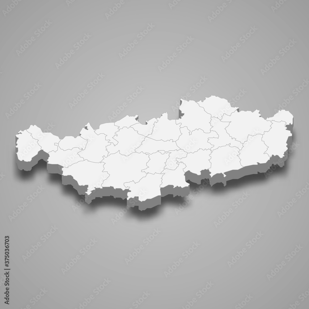 3d map of Walloon Brabant is a province of Belgium 3d map of Walloon Brabant is a province of Belgium