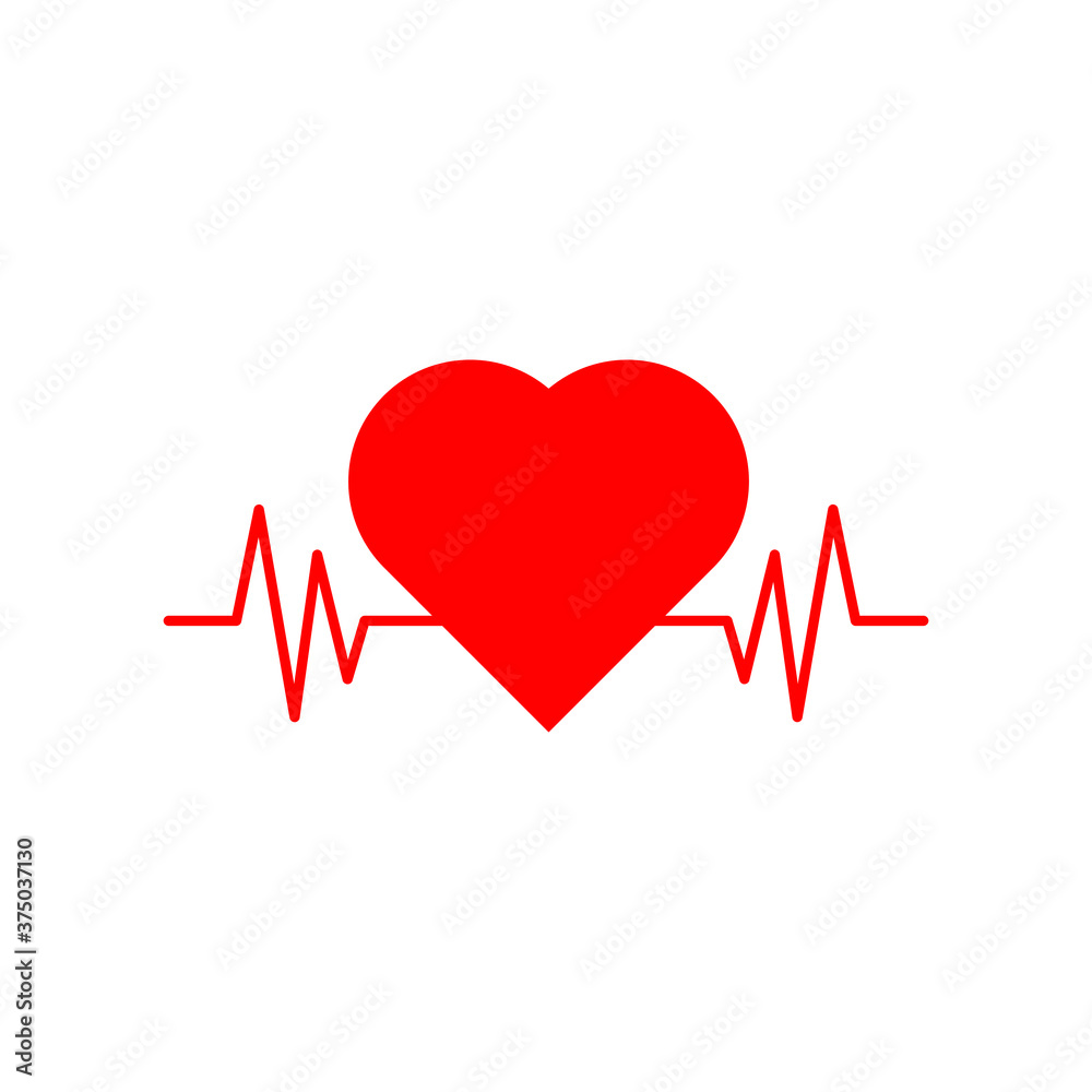 Heart beat monitor pulse line art icon for medical apps and websites isolated on white background EPS Vector Heart beat monitor pulse line art icon for medical apps and websites isolated on white background EPS Vector