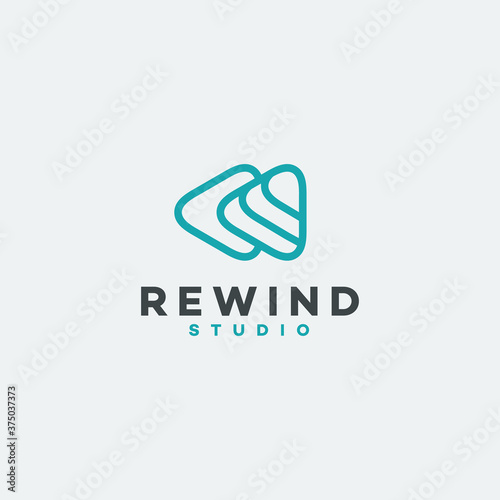Creative Rewind Logo Design Template