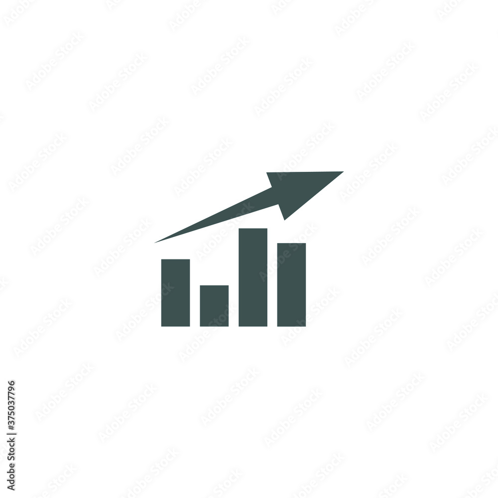 Business growth, business rise, diagram, chart, development icon isolated on white background EPS Vector Business growth, business rise, diagram, chart, development icon isolated on white background EPS Vector